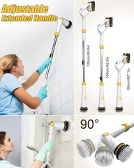 Electric Spin Scrubber Q2, 4000mAh Battery, 1500RPM High Power