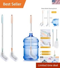 Bendable 28-Inch Water Bottle Cleaning Brush, 2 Pack for 3 & 5 Gallon Buckets