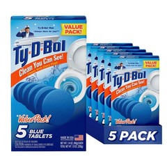 Bleach-Free Toilet Bowl Cleaner Tablets, 1.4 oz, 5 Pack