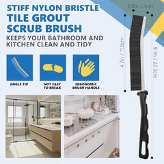 Crevice Cleaning Brush Set (12 Pack) – Hard Bristle Gap Cleaning Tool for Window
