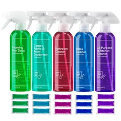 Complete Home Cleaning 15 Pack Kit, Kitchen, Bathroom, Carpet, Dish, and Glas…