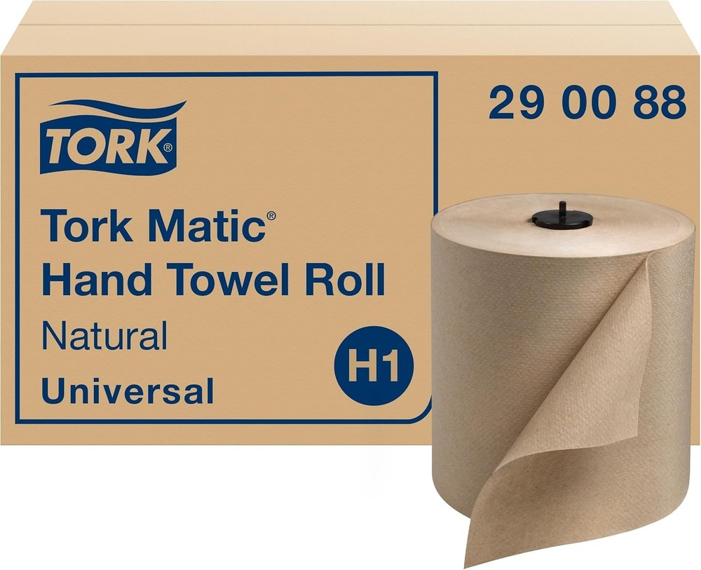 Tork Matic Paper Hand Towel Roll Natural H1, Universal, 100% Recycled Fiber, 6