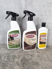Weiman Granite & Stone Cleaner, Polish, Sealer Set of 3 Made in the USA 24/8 oz