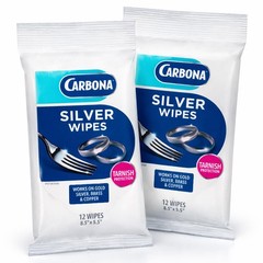 Carbona Silver Wipes, Tarnish Remover & Cleaner 12 Ct, 8.5″ x 5.5″…