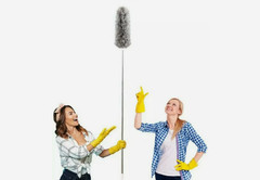 Microfiber Feather Duster Cleaning Extra Long Extendable Ceiling Fan Brush Pole