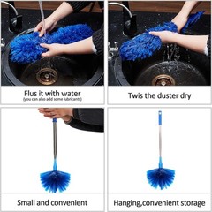 Extendable Cobweb Duster Kit – 100-Inch Telescopic Pole for Effortless Cleaning