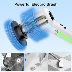 Electric Spin Scrubber，Upgrade Electric Spin Cordless Tub and Tile Scrubber