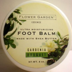 FLOWER GARDEN FOOT BALM 4.0 OZ. WITH SHEA BUTTER GARDENIA BOUQUET MOISTURIZING