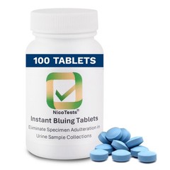100 PCS Instant Bluing Tablets Blue Dissolves Toilet Water Test Prevention