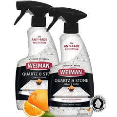 Weiman Quartz Clean and Shine Spray 16 Fl Oz Pack of 2 Citrus Scent
