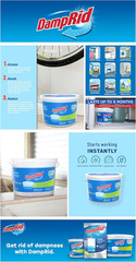 Damprid Moisture Absorber Hi-Capacity Bucket, 4 Lb., Fragrance Free, for Fresher