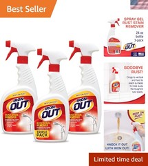 Rust Stain Remover Gel – 72 Fluid Ounces Total, No Scrub, Made in USA | 3-Pack