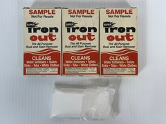 Vintage 3 Boxes Sample Super Iron Out The All Purpose Rust and Stain Remover