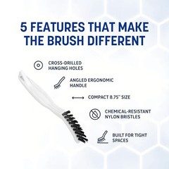 SPARTA Pack of 24 Grout Brush 8 Inch Chemical Resistant