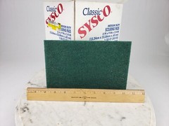 19x Scouring Pads Medium Duty Home Kitchen Auto Scour Scrub Cleaning Pad Green