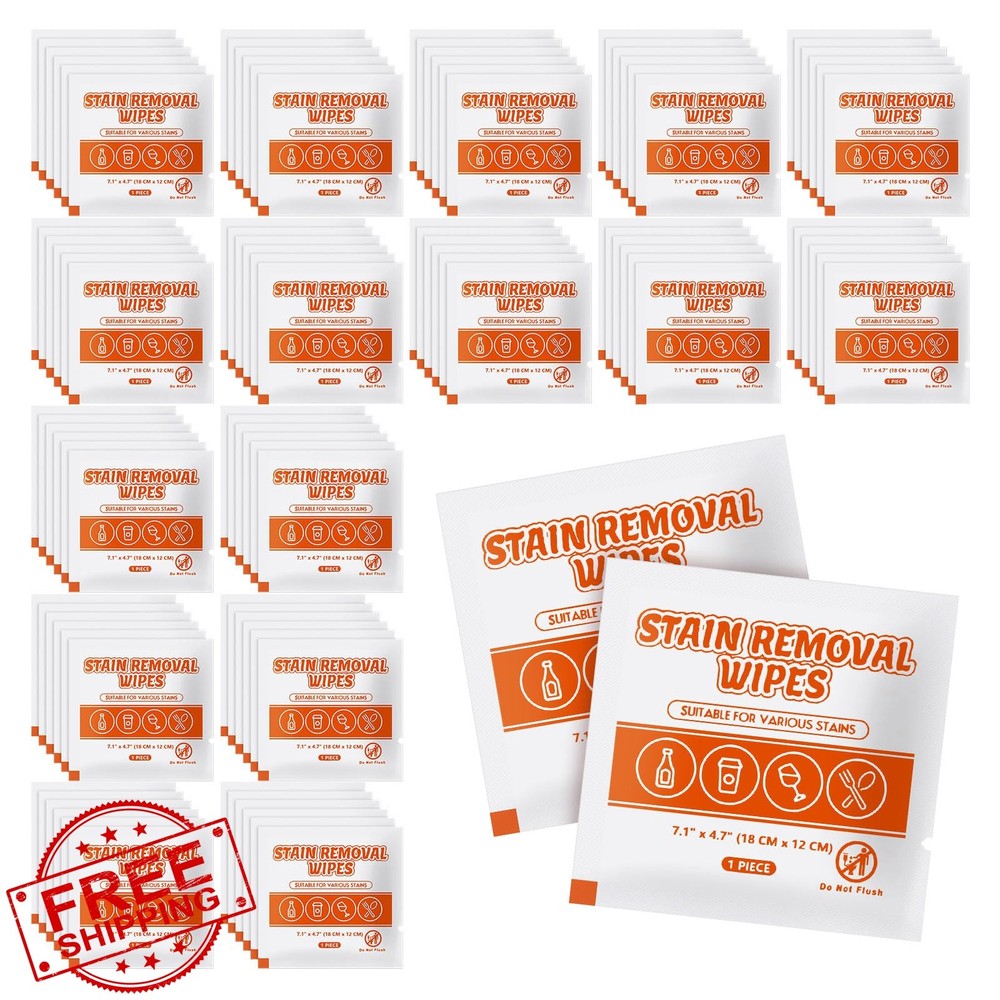 RSQAZQ Stain Remover Wipes White 200 Portable