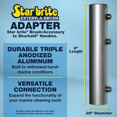 Star Brite 040136 Brush Handle Adapter for Shurhold & Threaded Attachments