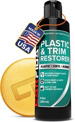 Plastic Restorer for Cars – Restores Faded Black Plastic, Vinyl & Rubber Trim –