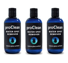 3 PCK – ProClean Water Stain Remover for Glass, Shower Door Cleaner & Car Window