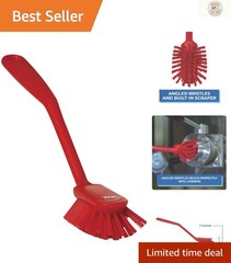 Rust-Resistant Dish Brush with Ergonomic Handle for Efficient Cleaning