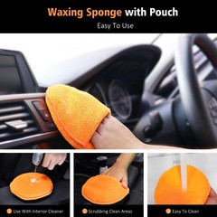 7PCS Car Interior Detailing Kit Horse Hair Leather Brush Applicator Pads