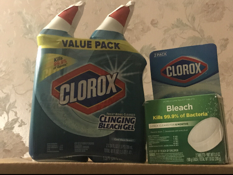 2 Toilet Bowl Cleaner Clinging Bleach Gel – 2 x 24 fl oz/ 2 Pack Bleach Tablets