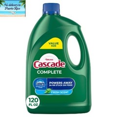 Cascade Complete Dishwashing Liquid Gel Fresh Detergent – 120 fl oz