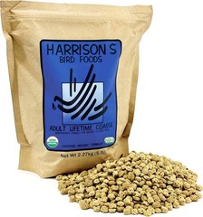 Harrison’s Bird Foods Adult Lifetime Coarse Certified Organic Non-GMO Daily Ma