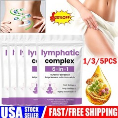 6-in-1 Lymphatic Complex,Lymphatic Drainage Supplements|Herbal Blend-US