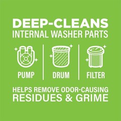 Affresh Washing Machine Cleaner, Helps Power Away Odor Causing Bacteria & Grime