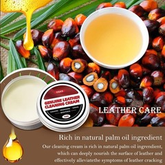 Leather Cleaner and Conditioner, Cleaning & Recoloring Cream for Leather Furnitu