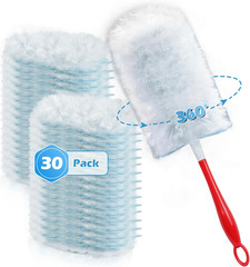 Swiffer Duster Refills, 30 Heavy Duty Microfiber Cloths, 360° Dusting Kit
