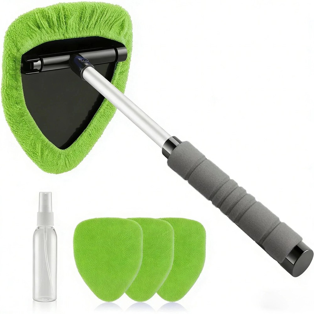 Windshield Cleaning Tool Kit Car Window Glass Wiper Cleaner Brush Pad Extendable