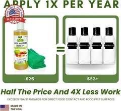 Wood Master’s Secret Non-Toxic, Food Safe Cutting Board Oil, Conditioner & Seale