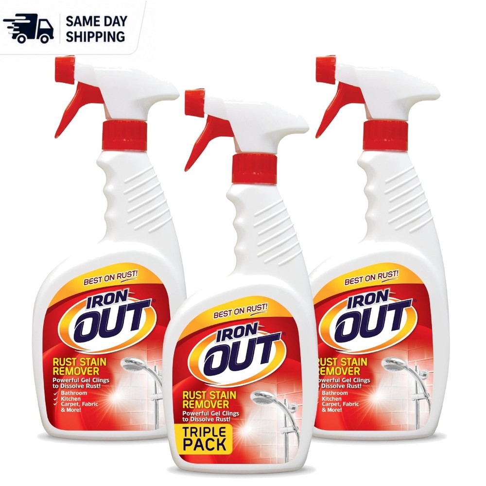 Effortless Rust Stain Removal – 72 oz No-Scrub Clinging Gel Cleaner, 3 Pack