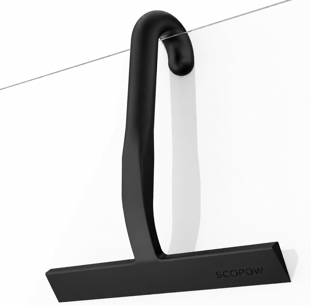 Shower Squeegee for Glass Doors – 10 Inch Bathroom Squeegee with Ergonomic round