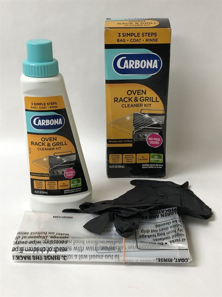 Carbona Oven Rack and Grill Cleaner Kit Sparkling Citrus – Bio-Degradable