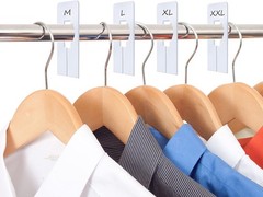 8 PCS Closet Rack Dividers, Wardrobe partition Board White Rectangular Clothing