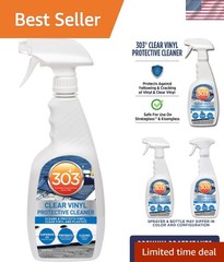 303 Marine Clear Vinyl Cleaner – UV Protection & Yellowing Prevention, 32 oz