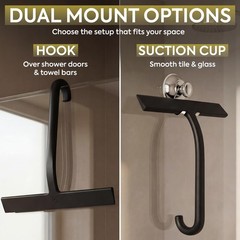 Shower Squeegee for Glass Doors – Bathroom Squeegee for Shower Glass & Tile W…