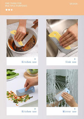 Mini Silicone Squeegees 2-Pack for Spotless Windows & Mirrors!