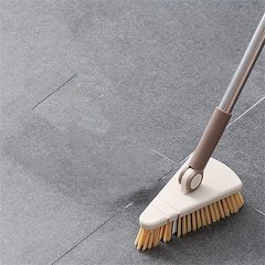 Triangle Floor Brush for Cleaning Bathtub and Floor Gaps, Long Handle Detachable
