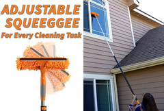 20 Foot High Ceiling Duster Kit and Scrub Brush with 4-12 Ft Extension Pole // T