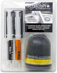 Scratch Remover Kit for Polishing and Repairing Stainless Steel Sinks, with Diam