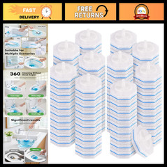 100 Count Toilet Wand Refills – Compatible with Most Disposable Brushes, Bathroo