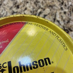 SC Johnson Paste Wax 16 oz. Can Original Formula USA Open Approx 75% As Is Used