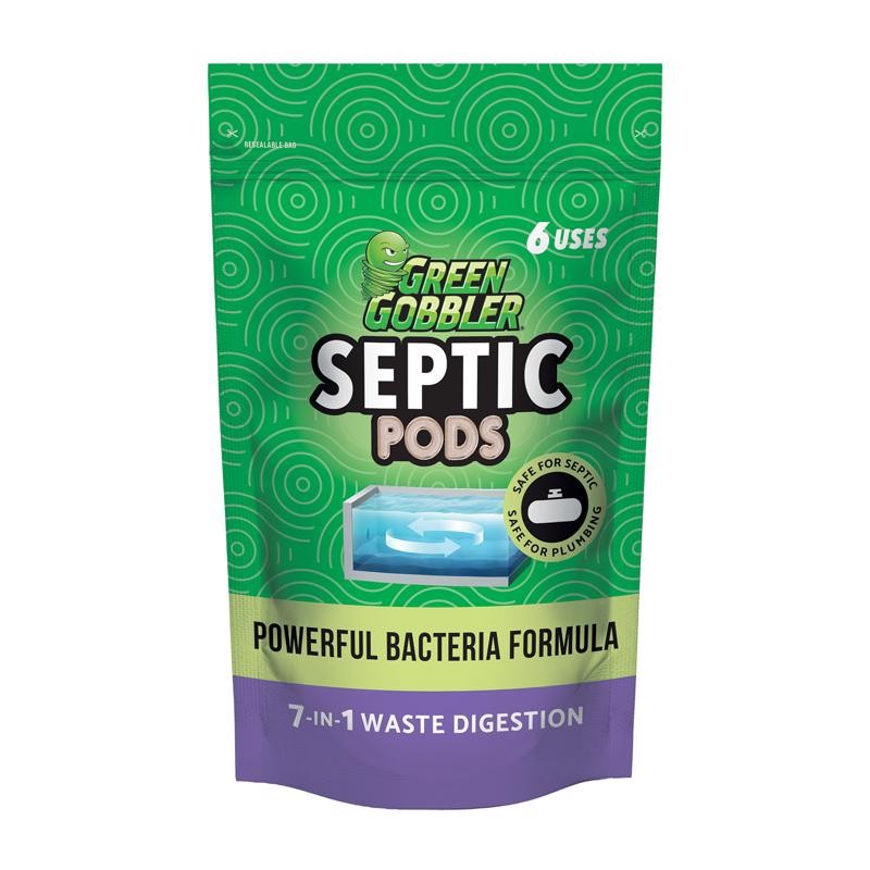 6-Pack Green Gobbler G0017F Septic System Cleaner Tablets