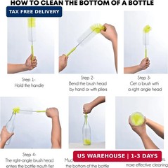 16 inch Long Bottle Brush Cleaner for Washing Wine/Beer/Sport Well/Thermos/Glass
