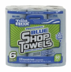 Sellars ToolBox 5441602 6 Pack Disposable Absorbent Shop Towels , 55 Count Roll