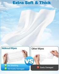 Flushable Travel Wipes 40 Pack (240 Total) – Aloe Vera, Unscented, Sensitive Ski